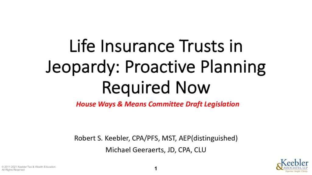 Life Insurance Trusts in Jeopardy: Proactive Planning Required Now